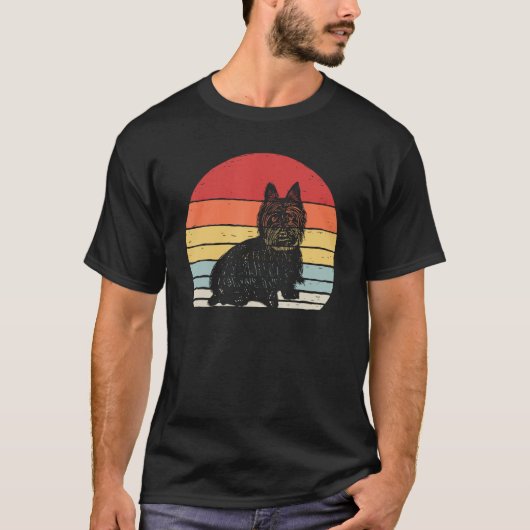  Retro Cairn Terrier Hondenras T-shirt (Voorkant)
