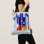 Retro Cajun Acadiana Flag Louisiana Canvas tas (Dichtbij)