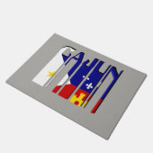 Retro Cajun Acadiana Flag Louisiana Deuren Mat (Schuin)