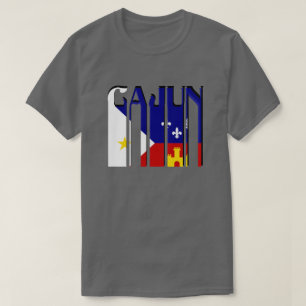 Retro Cajun Acadiana Flag Louisiana Tee Shirt