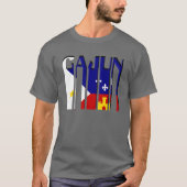 Retro Cajun Acadiana Flag Louisiana Tee Shirt (Voorkant)