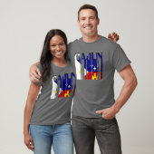 Retro Cajun Acadiana Flag Louisiana Tee Shirt (Unisex)