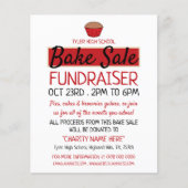 Retro Cake Design, Charity Bake Sale Event Advert Flyer (Voorkant)