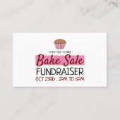 Retro Cake Design, Charity Bake Sale Event Advert Visitekaartje (Voorkant)