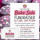 Retro Cake Design, Charity Bake Sale Event Advert Visitekaartje