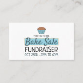 Retro Cake Design, Charity Bake Sale Event Advert Visitekaartje (Voorkant)