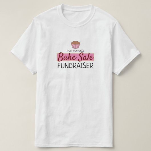 Retro Cake Design, Charity Bake Sale Event T-shirt (Design voorkant)
