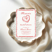 Retro Cake Hand getrokken Vrijgezellenfeest Kaart