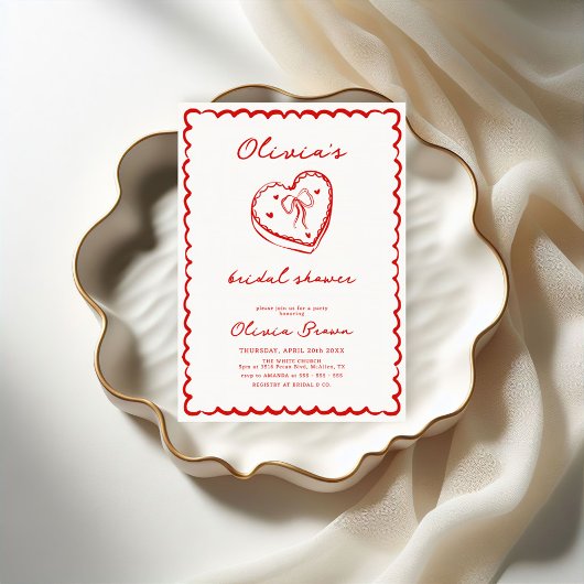 Retro Cake Hand getrokken Vrijgezellenfeest Kaart