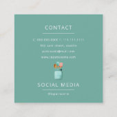  Retro Cake Mixer Bakkerij Gebak Chef Vierkante Visitekaartje (Achterkant)