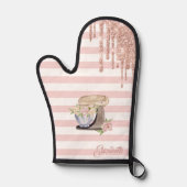 Retro Cake Mixer, Glitter druppels, Strepen Ovenwant (Voorkant)