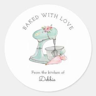 Retro Cake mixer Ronde Sticker