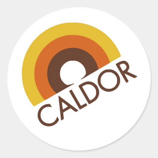 Retro Caldor Department Store Logo Ronde Sticker (Voorkant)