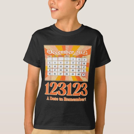 Retro Calendar_ Remember New Year's Eve 2023-24  T-shirt (Voorkant)