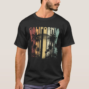Retro Cali Zomervakantie Surfen Palmbomen Cali T-shirt