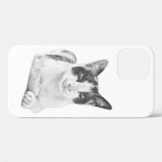 Retro Calico Halftone Case-Mate iPhone Case (Achterkant (horizontaal))