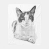 Retro Calico Halftone Fleece Deken (Voorkant)