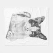 Retro Calico Halftone Fleece Deken (Voorkant (Horizontaal))