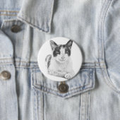Retro Calico Halftone Ronde Button 7,6 Cm (In situ)