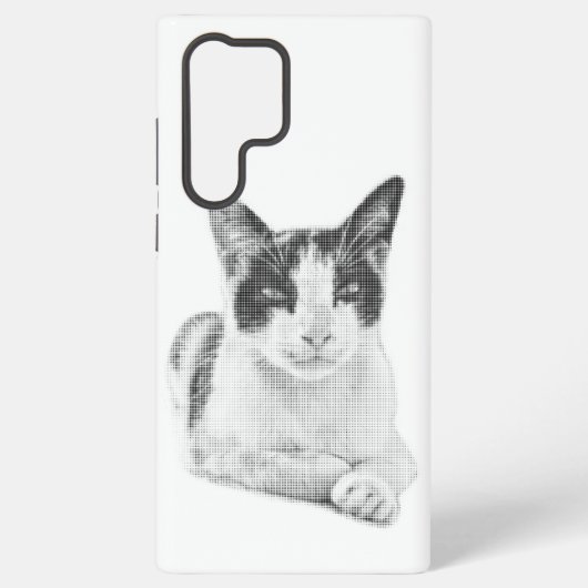 Retro Calico Halftone Samsung Galaxy Hoesje (Achterkant)