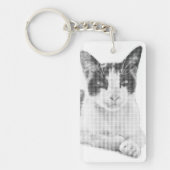 Retro Calico Halftone Sleutelhanger (Voorkant)