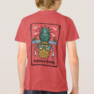 Retro California Beach aan beide zijden. Tri-Blend Shirt