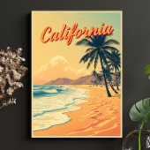 Retro California Beach Reizen Poster