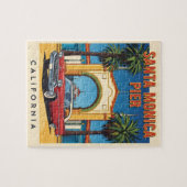 Retro California Dream Santa Monica Pier Legpuzzel (Horizontaal)
