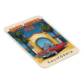 Retro California Dream Santa Monica Pier Magneet (Rechterzijde)