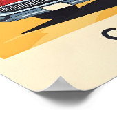 Retro California Dream Santa Monica Pier Poster (Hoek)