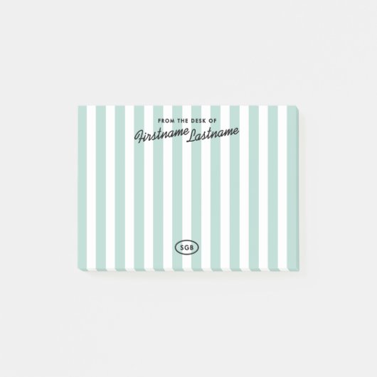 Retro California Hotel Gestreepte Memo Post-it® Notes (Voorkant)