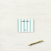 Retro California Hotel Gestreepte Memo Post-it® Notes (Op bureau)