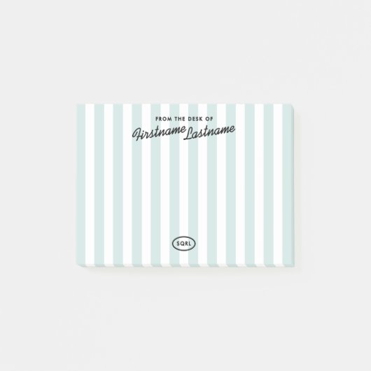 Retro California Hotel Gestreepte Memo Post-it® Notes (Voorkant)