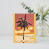 Retro California Palm Tree Briefkaart (Staand voorkant)