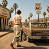 Retro California Route 66 Weekenduitstap Plunjezak