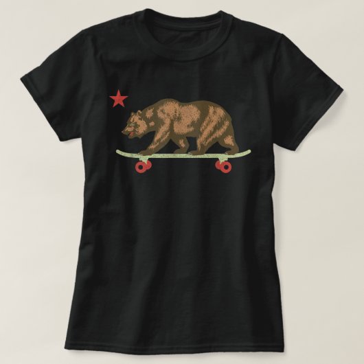 Retro California Skateboard Beer Skateboard Schaat T-shirt (Design voorkant)