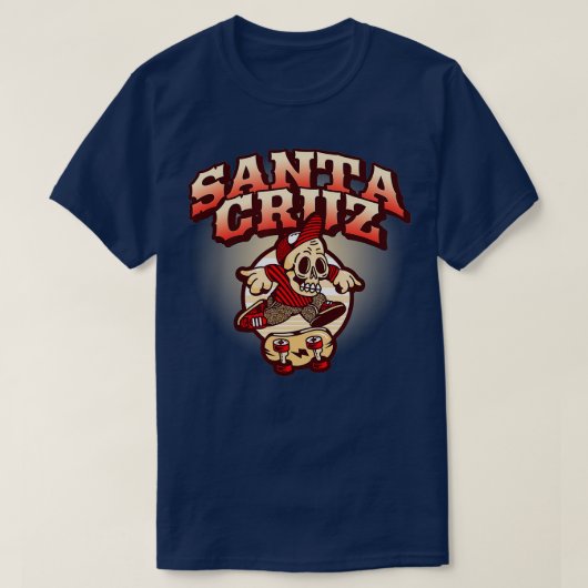 Retro California Skateboarder Santa Cruz T-shirt (Design voorkant)