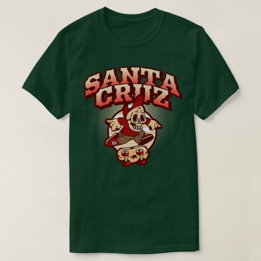 Retro California Skateboarder Santa Cruz T-shirt (Design voorkant)