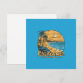 Retro California Sunset Beach Scene Feestdagenkaart (Voorkant / Achterkant)