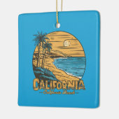 Retro California Sunset Beach Scene Keramisch Ornament (Links)