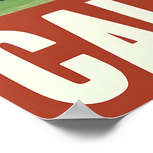 Retro California Surf Beach Travel Poster (Hoek)