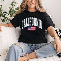 Retro California Thuisstaat Shirt, Patriotisch Cad