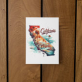 Retro California USA Kaart Reissouvenir