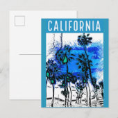 Retro California Vintage Travel Poster Briefkaart (Voorkant / Achterkant)