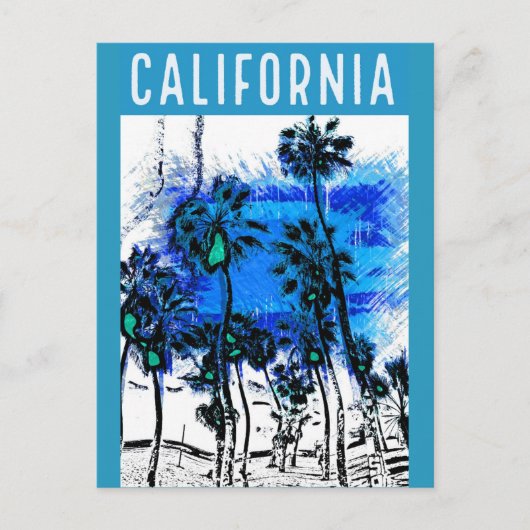 Retro California Vintage Travel Poster Briefkaart (Voorkant)