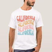 Retro Californië,  Golden State Vibes T-shirt (Voorkant)