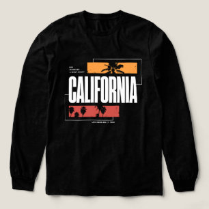 Retro Californië Westkust Los Angeles Palmbomen Tri-Blend Shirt