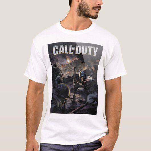 Retro Call of Duty 1 cover art  T-shirt (Voorkant)