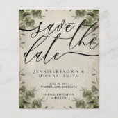 Retro Calligrafie Eucalyptus budget speciale dag Flyer (Voorkant)