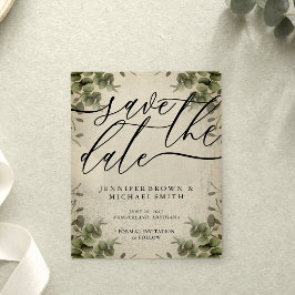 Retro Calligrafie Eucalyptus budget speciale dag Flyer